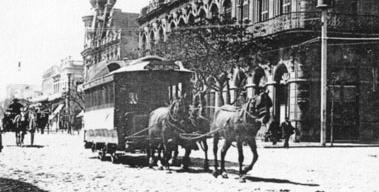 OMNIBUS MONTEVIDEO - TRANVIAS CON CABALLOS