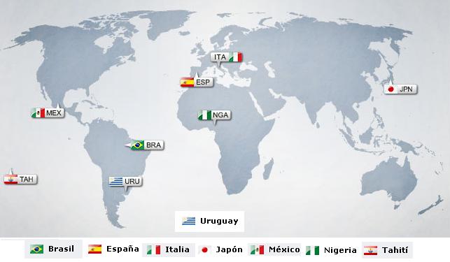 COPA CONFEDERACIONES PAISES INTERVINIENTES