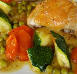 POLLO GUISADO CON VERDURAS