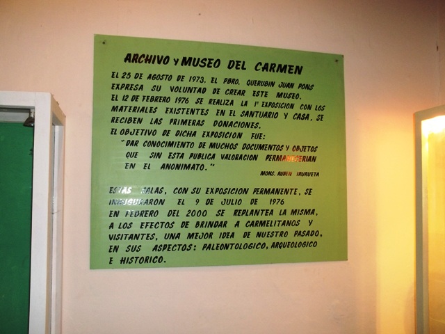 BREVE HISTORIA SOBRE ARCHIVO Y MUSEO DEL CARMEN