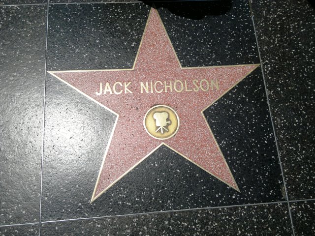 JACK NICHOLSON EN EL PASEO DE LA FAMA EN LAS VEGAS
