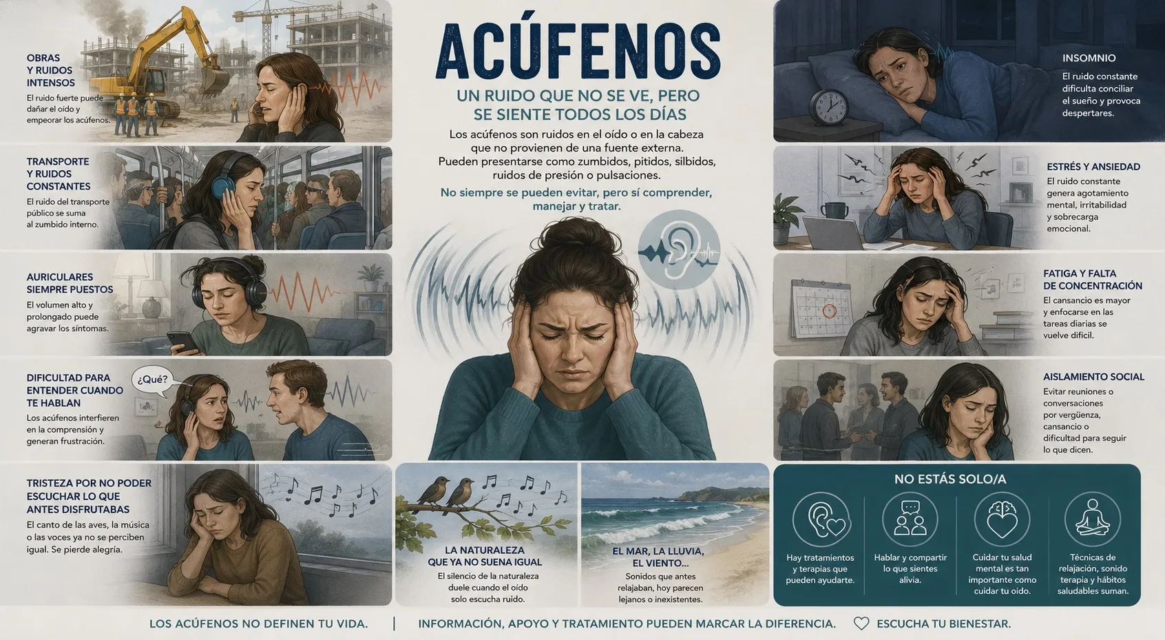 Sordera y pérdida de audición: Acúfenos