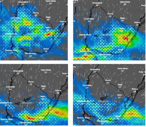 Hoy Jueves 13 de junio - Estado del tiempo en Uruguay