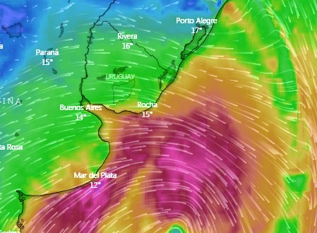 Jueves 19 de junio 2019 - Anticiclón sobre Uruguay