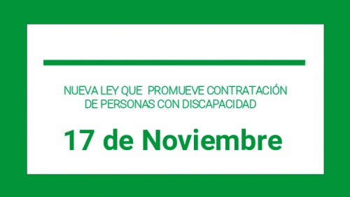 Ley que promueve contratación de personas con discapacidad en empresas privadas entrará en vigencia