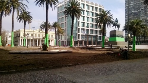 La plaza independencia será mañana y pasado set de una serie
