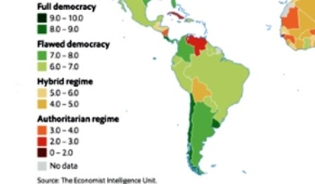 Uruguay lidera ranking de democracia plena en América Latina y se ubica en el puesto 15 en el mundo